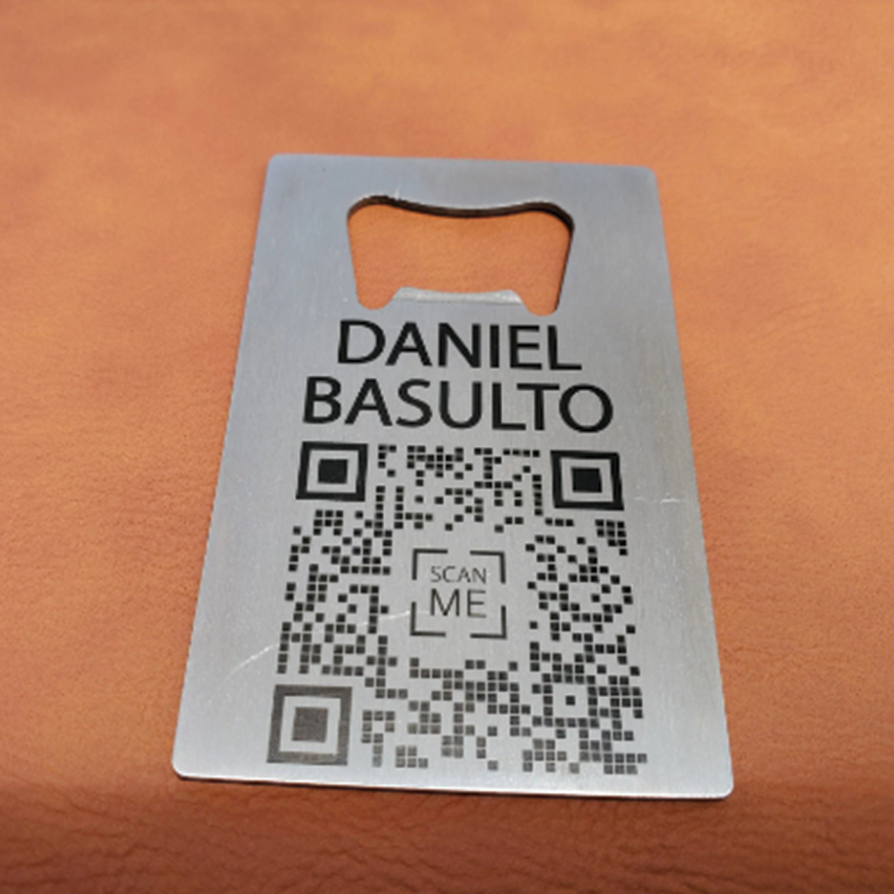 Personalized Minimalist Bottle Opener Business Credit Card Wallet Stainless Steel Custom Laser Engraved Pocket Bottle Opener