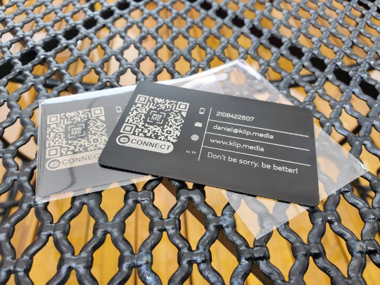 Custom Laser Engraved Metal NFC QR Minimalist Business Card, Youtuber, Twitch, Tiktok, Reusable, Updatable, Unlocked, All in one card.